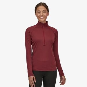 Patagonia Women’s Capilene Mid-weight Zip Neck Baselayer Top NWT Red XL
